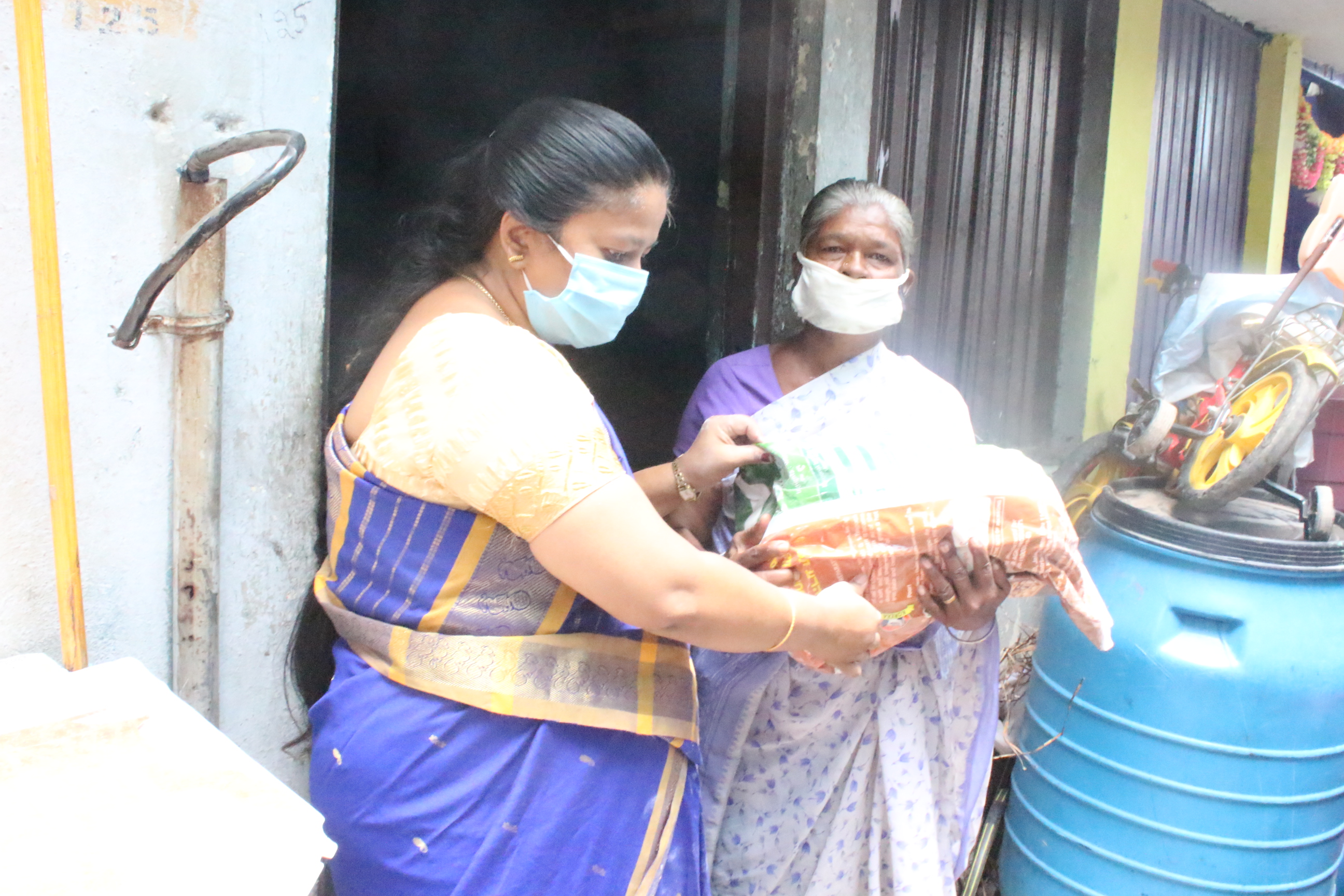 Covid 19 Grocery Distribution at Chinnappa Garden 