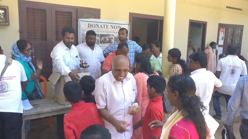 Materials distributed at Idduky Kerala to the peop