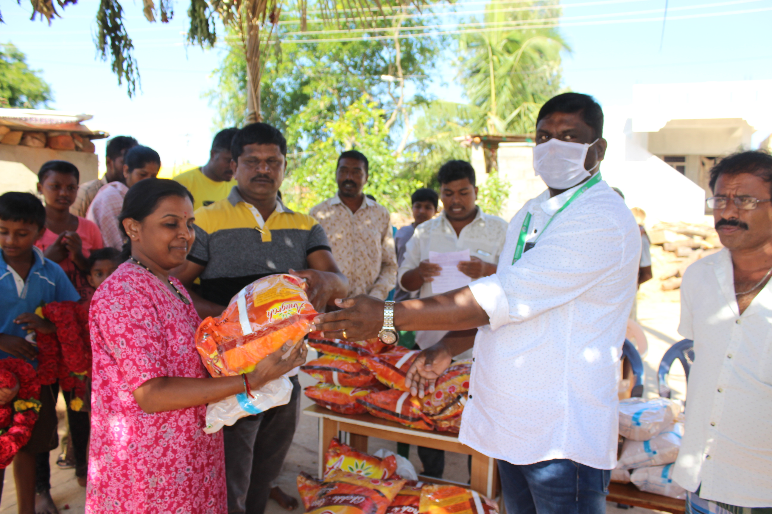 Covid 19 Grocery Distribution at Hoskote Bangalore