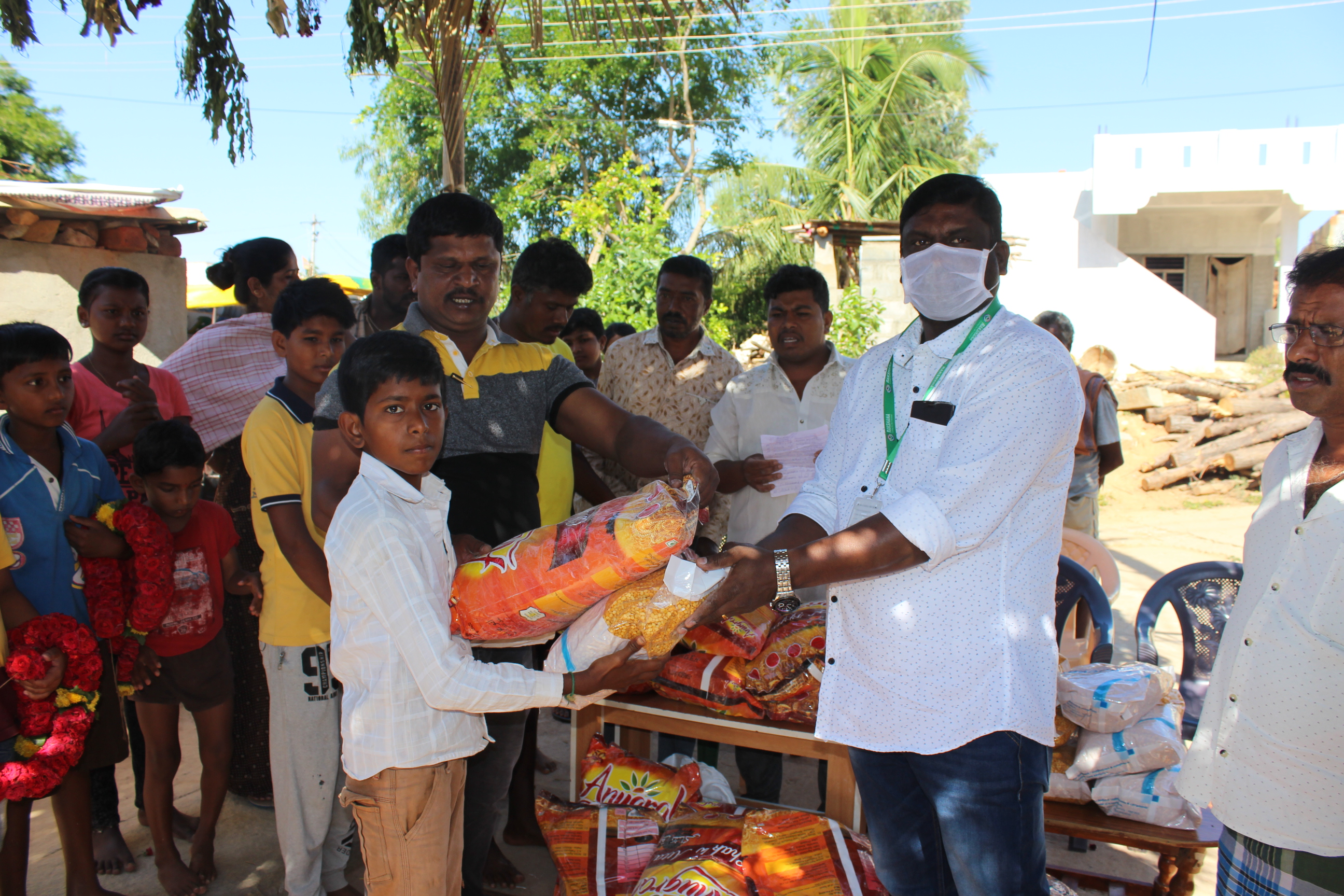 Covid 19 Grocery Distribution at Hoskote Bangalore