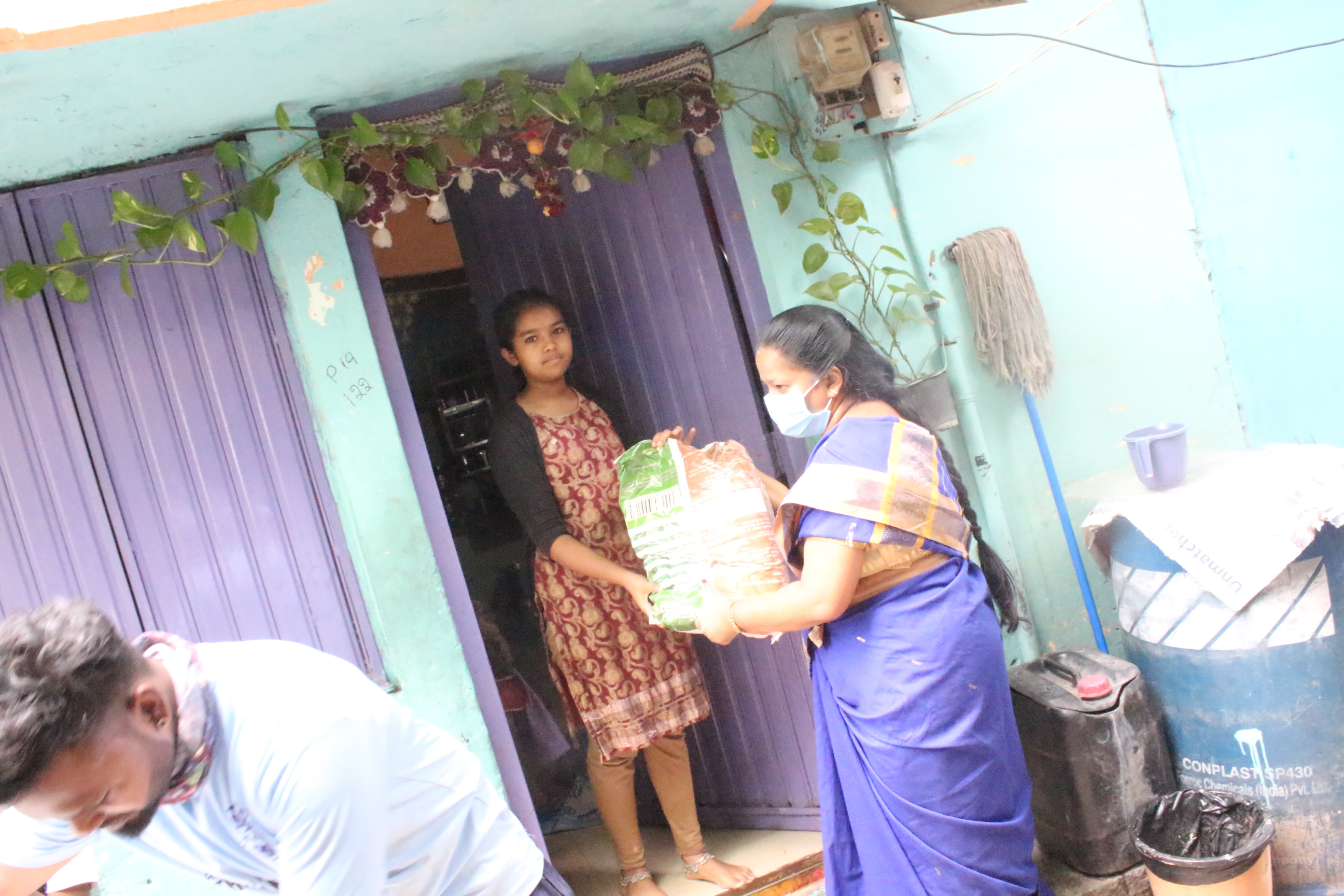 Covid 19 Grocery Distribution at Chinnappa Garden 