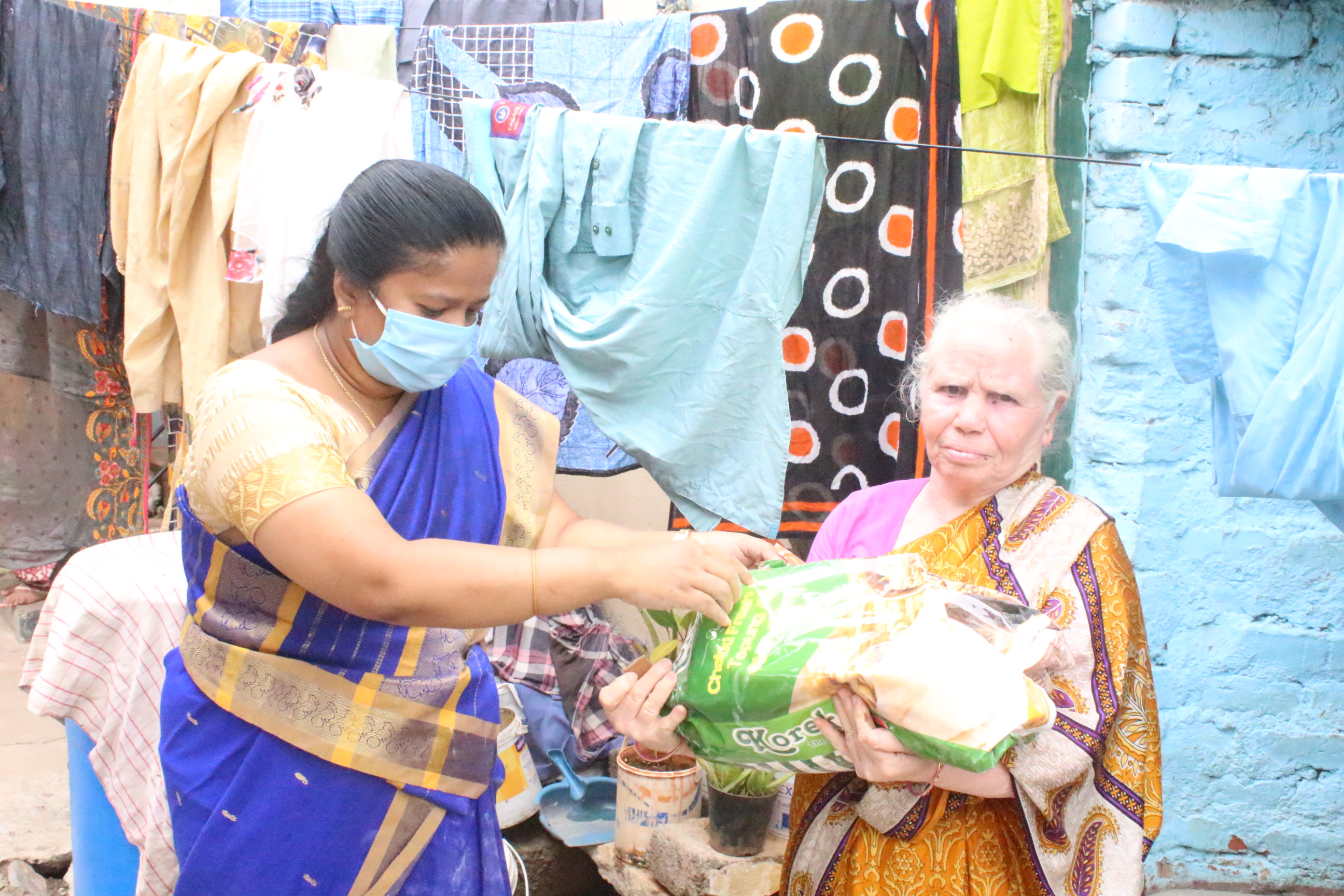 Covid 19 Grocery Distribution at Chinnappa Garden 