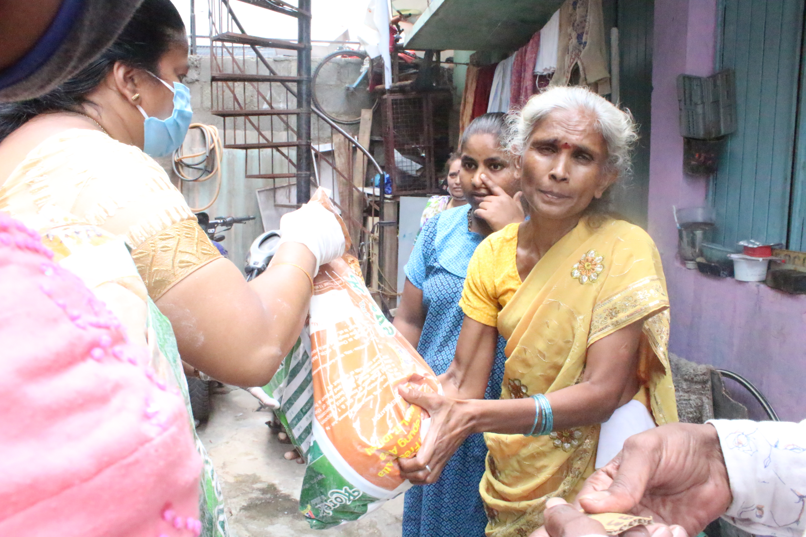 Covid 19 Grocery Distribution at Chinnappa Garden 